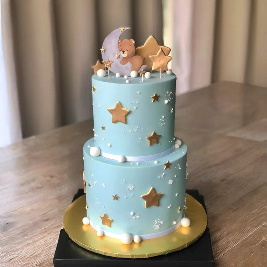 Baby shower 2 tier cute cake