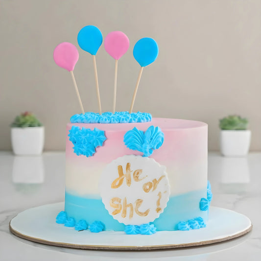 Baby shower balloon cake