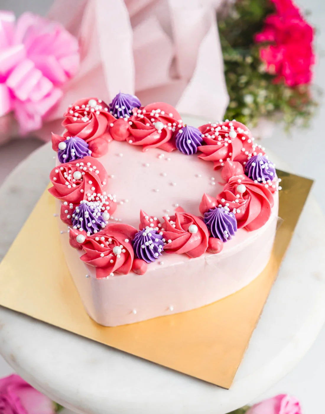 Beautiful heart cake