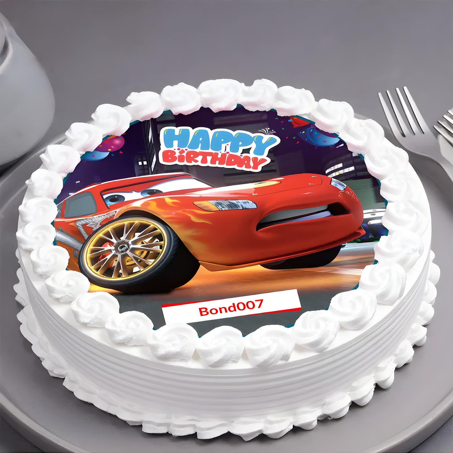 Cars photo cake