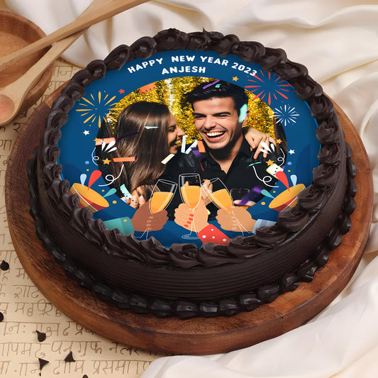 Party photo chocolate cake