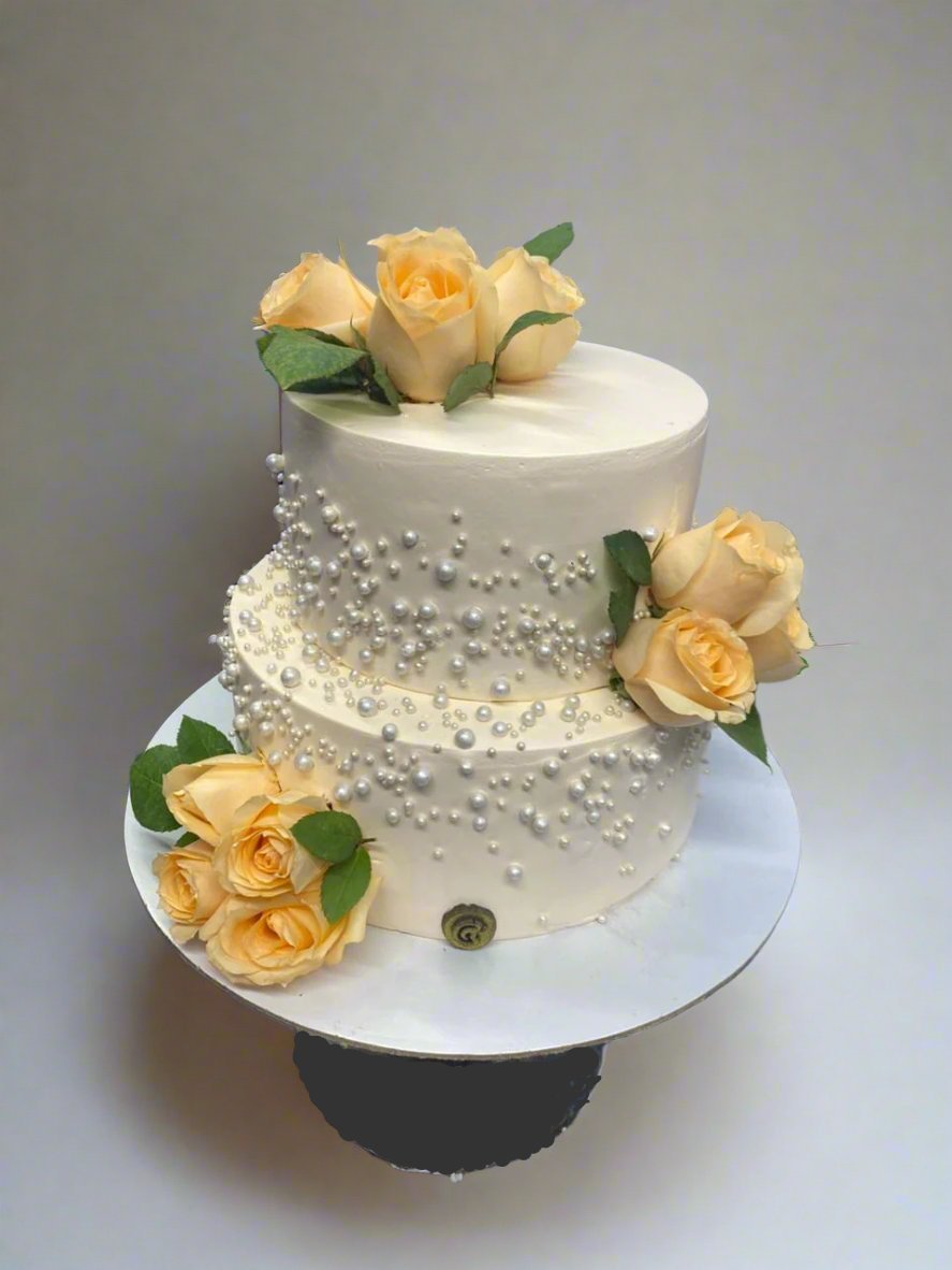 Anniversary Flora elegant cake