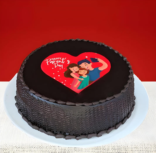 chocolate photo print cake