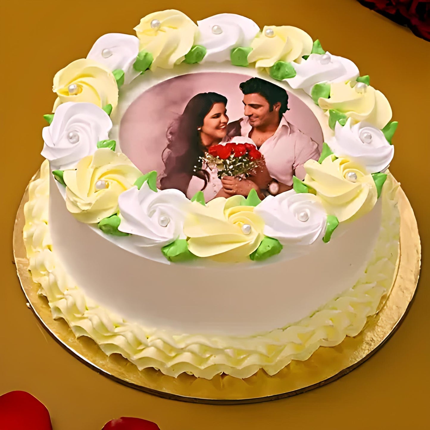Loving photo vanilla cake