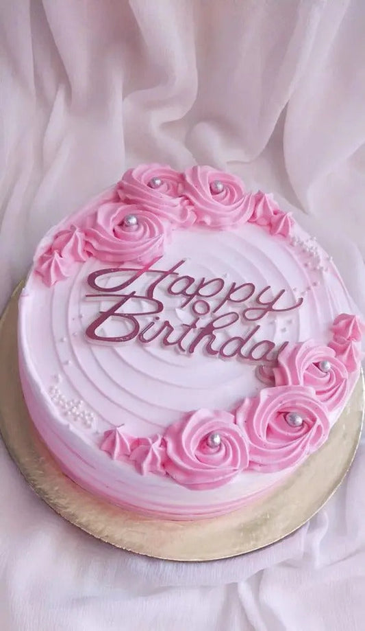 Pink Delight girl b;day cake