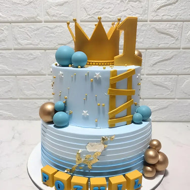 Crown 2 tier cake for kids