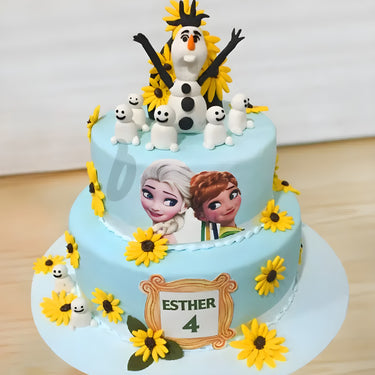 Frozen theme kids cake