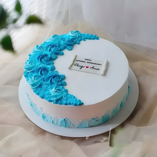 Blue Moon anniversary cake