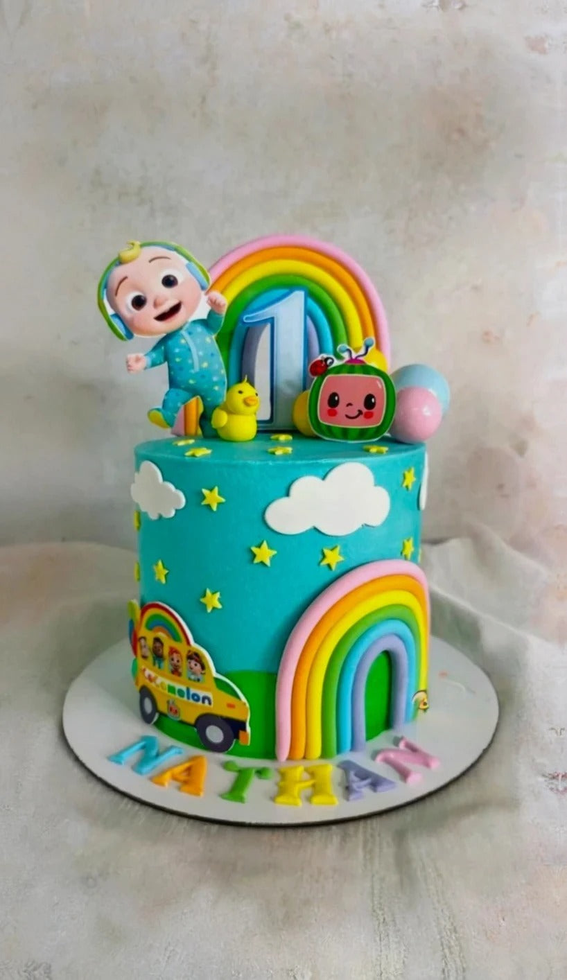 Cocomelon theme cake