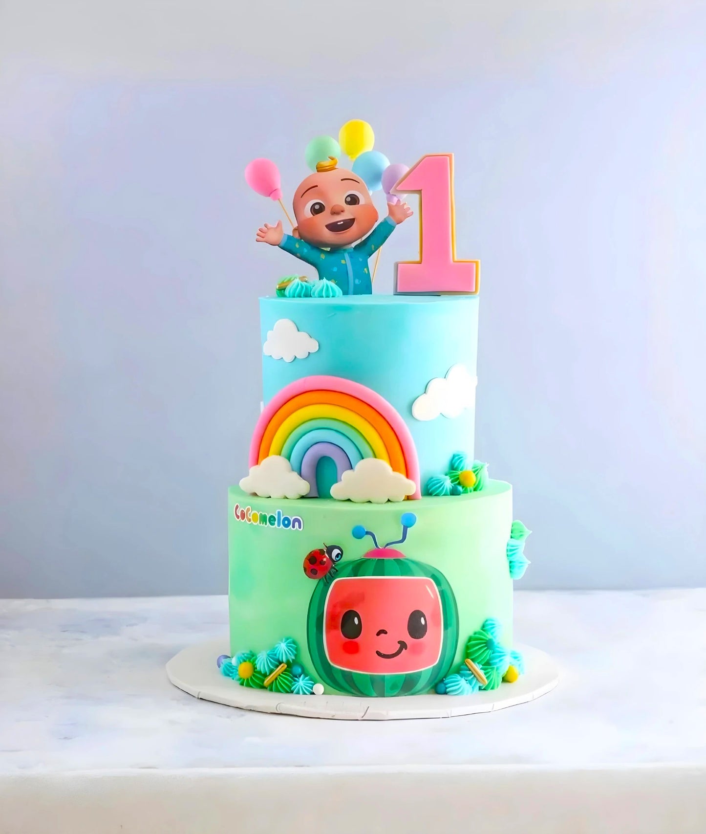 Cocomelon two tier cake