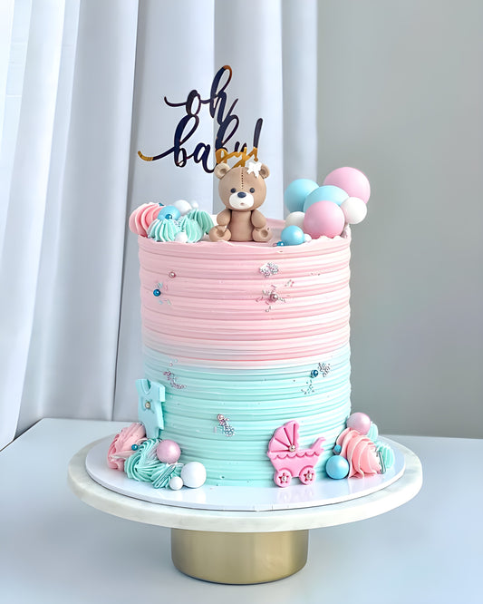 Bunny baby shower cake