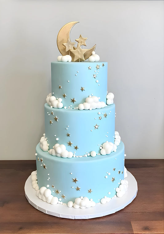 Three-Tiered Starry Dream Cake