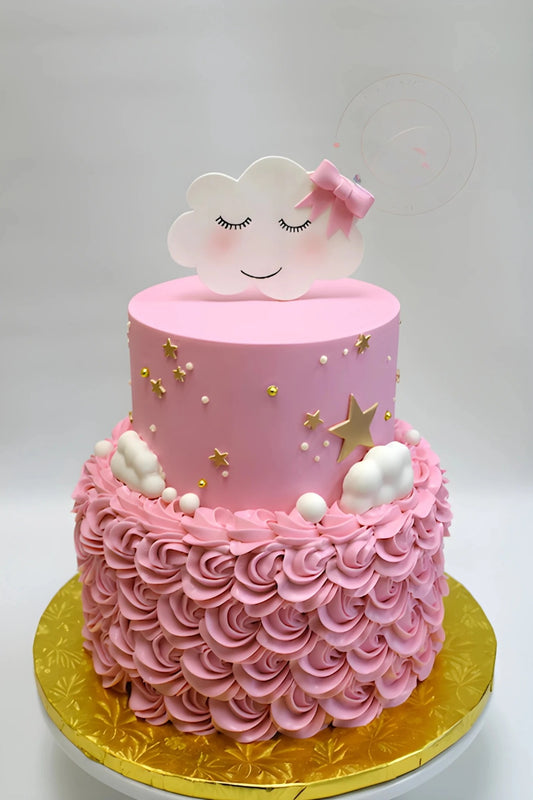 Pink blossom cake