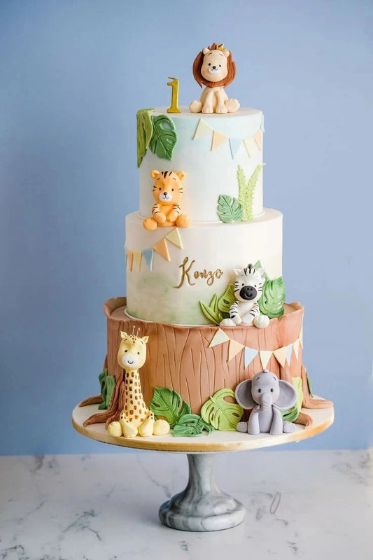 Jungle safari theme cake