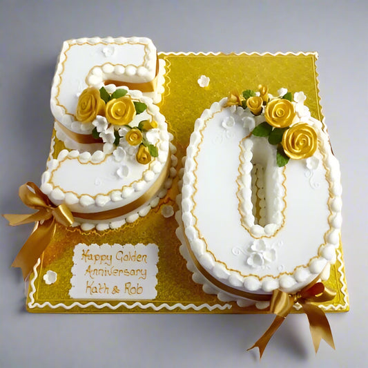 Number Anniversary cake
