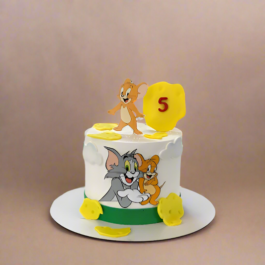 Tom & Jerry Theme Cake