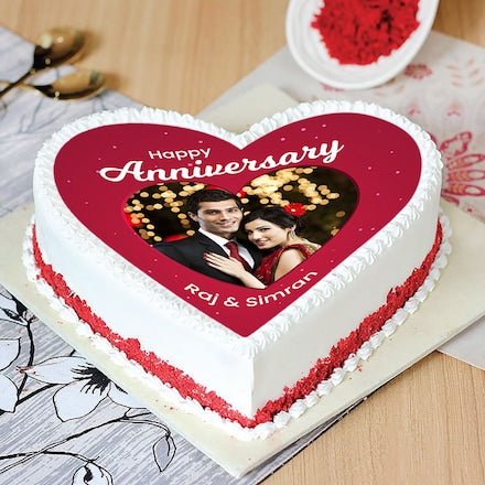 Anniversary Heart Cake