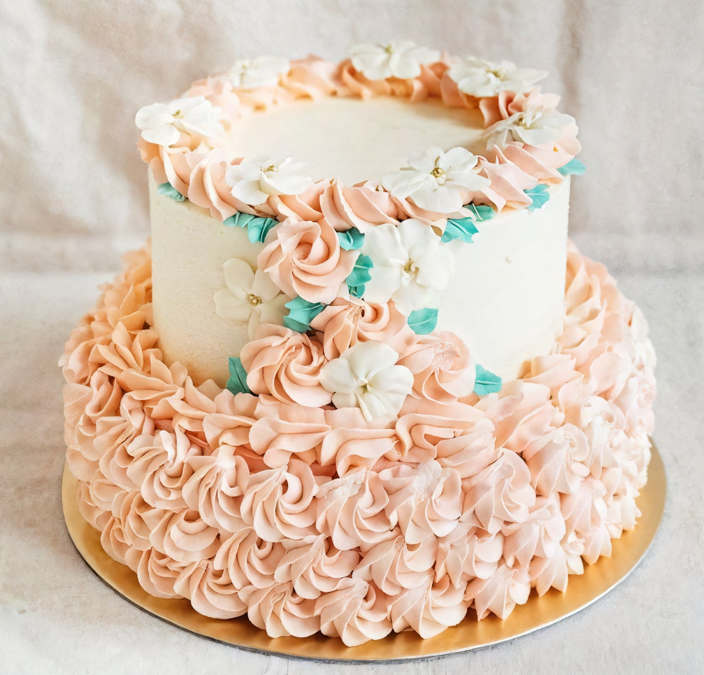 Two tier elegant cake