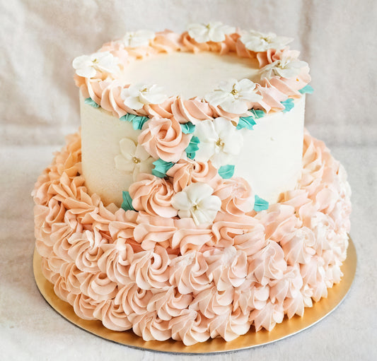 Two tier elegant cake