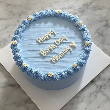 Blue birthday cake