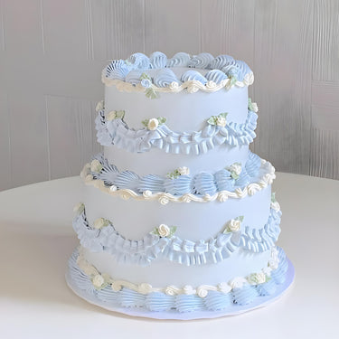 Blue exotic designer cake