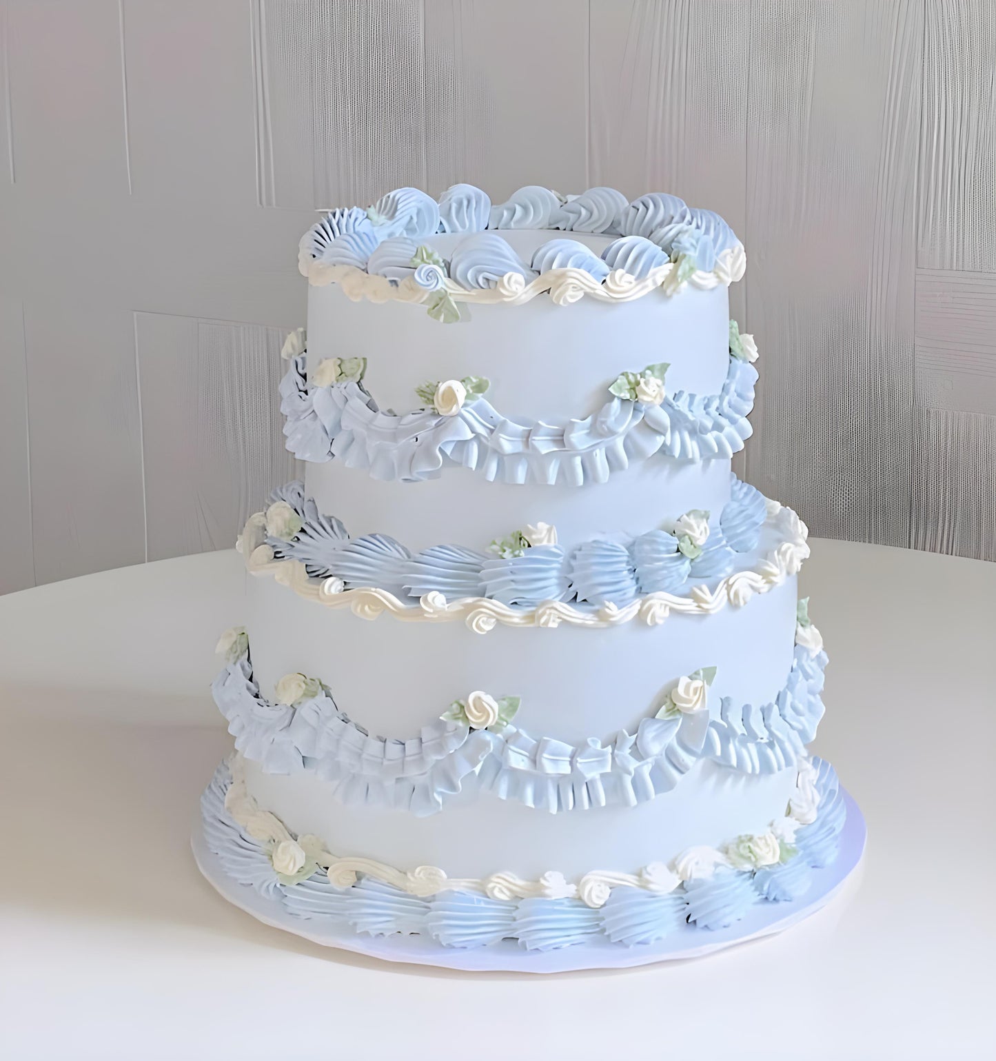 Blue exotic designer cake