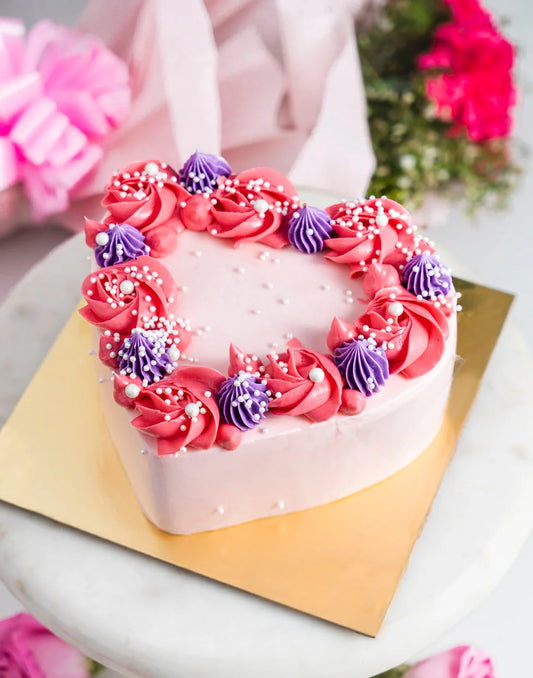 Beautiful heart cake
