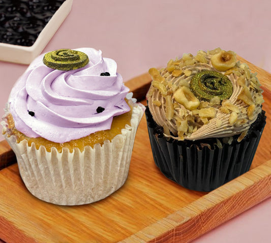 2 Hazelnut & 2 Blueberry Cup Cake