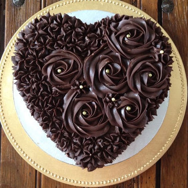 Chocolate heart love cake