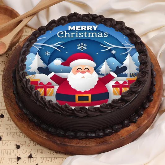 Christmas photo cake