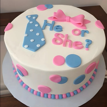He or She baby shower cake