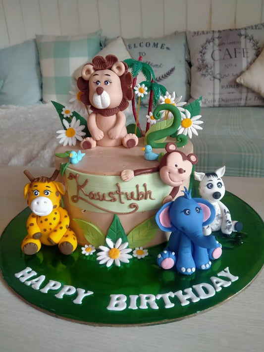 Jungle Safari theme cake