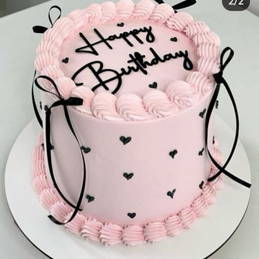 Pink love birthday cake