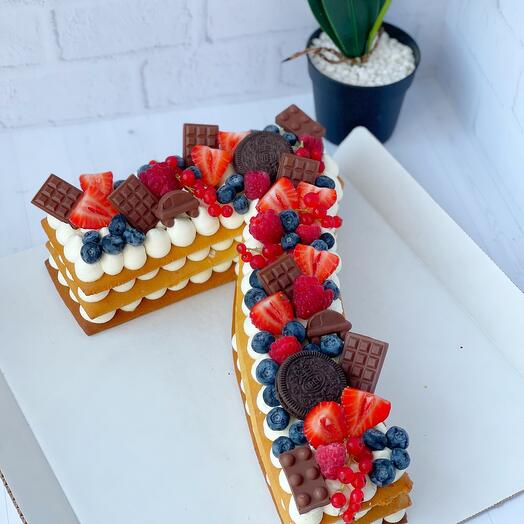 Mix Fruit Number Cake