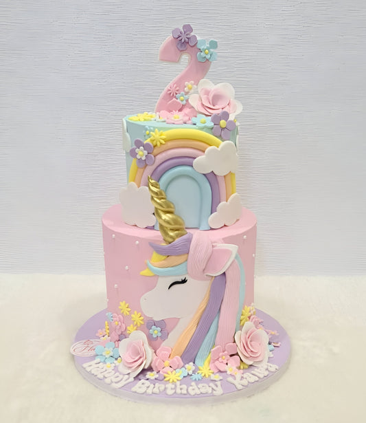 Unicorn cake 2 Tier