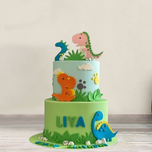 Cute dinosaur cake
