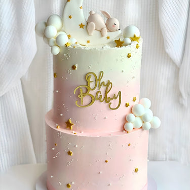 Elegant baby shower cake
