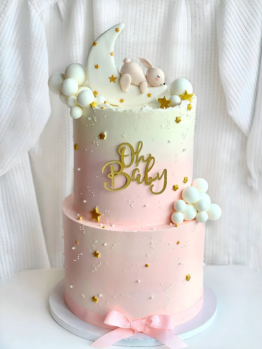 Elegant baby shower cake