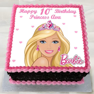 Barbie photo cake