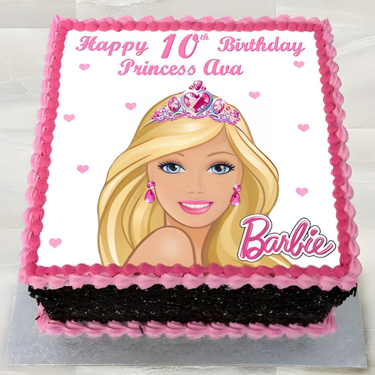 Barbie photo cake