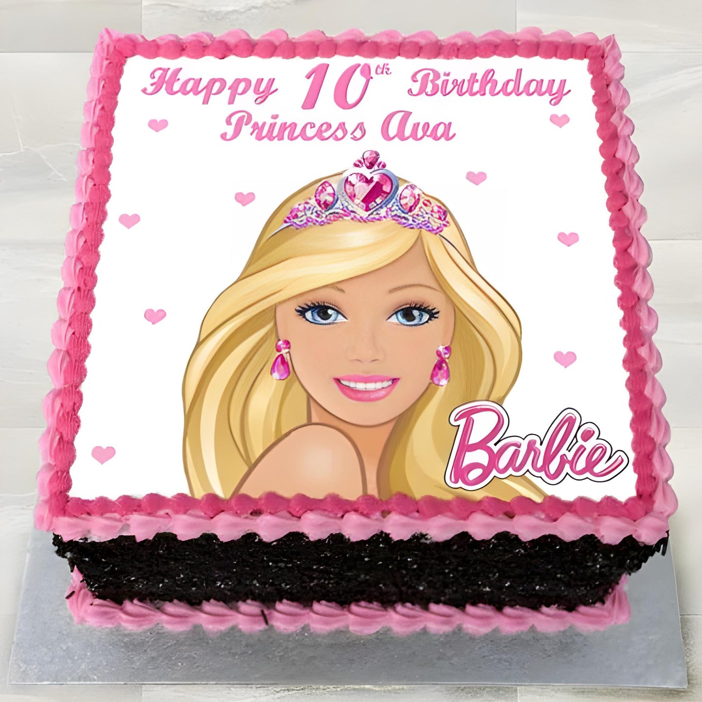 Barbie photo cake