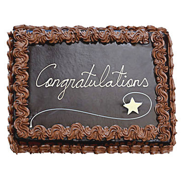 Congratulation chocolate cake