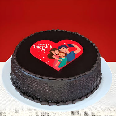 chocolate photo print cake