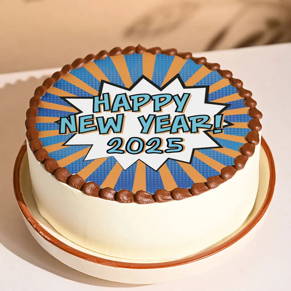 Happy New Year 2025 delight cake