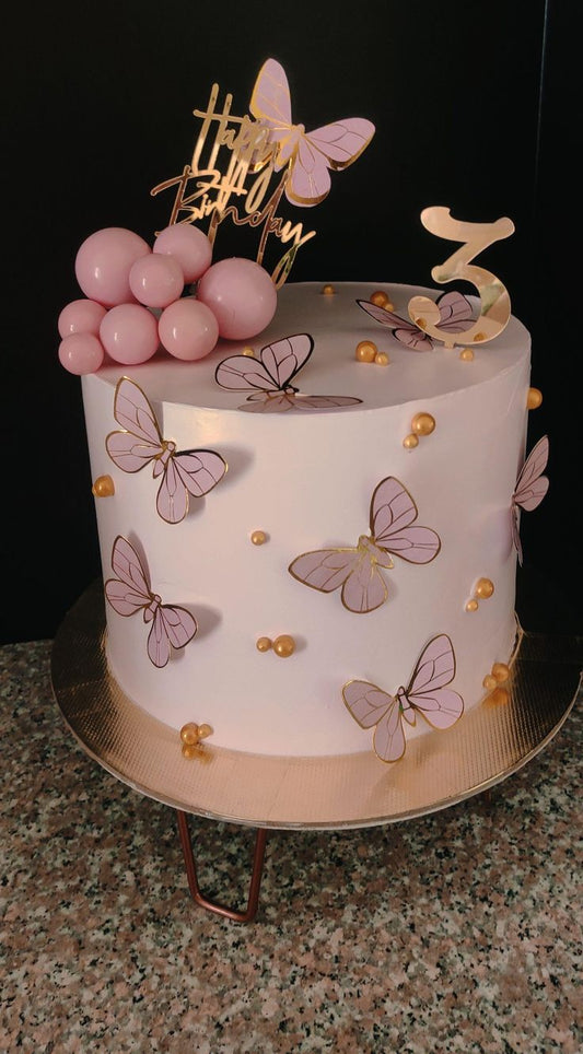 Designer pink bubble cake