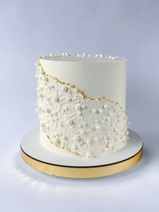 White anniversary cake