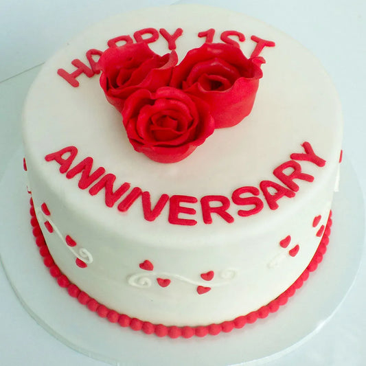 Anniversary rose cake