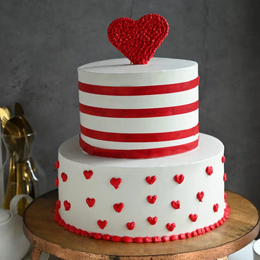 Heart on top love cake