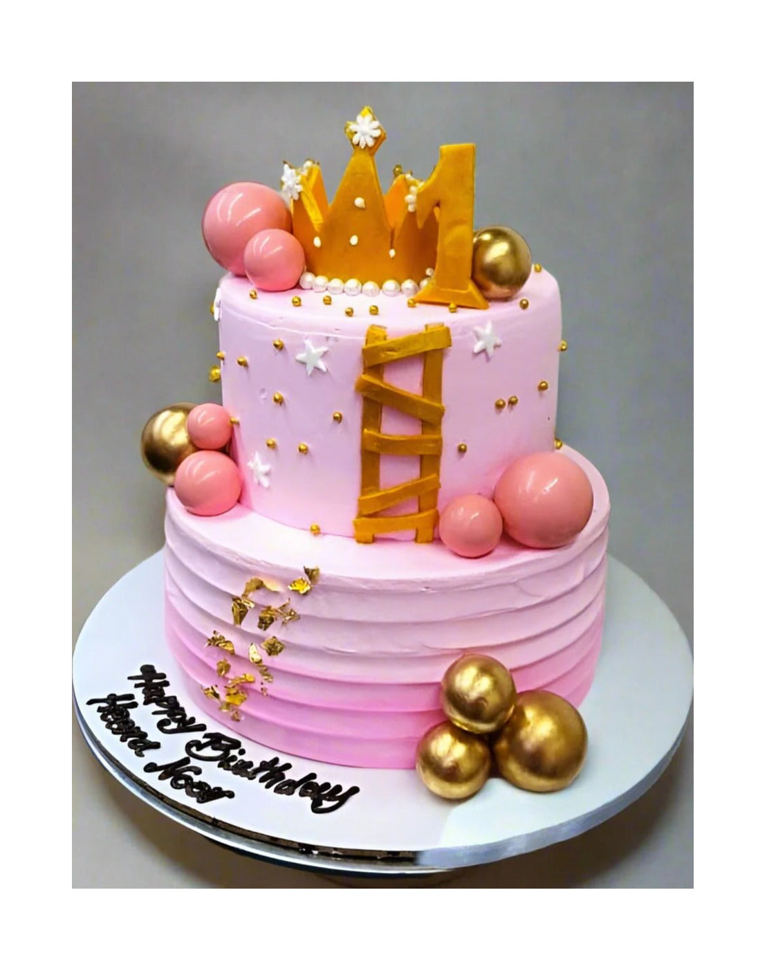 Crown 2 tier cake for kids