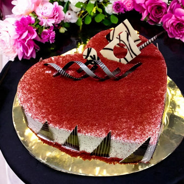 Romantic Red velvet love cake